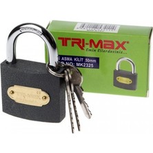 Tri-Max 63 mm Gri Asma Kilit 1 Düzine (12 Adet)