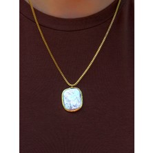 Esha Store Doğal Sedef Kadın Altın Kaplama Kolye EUK22S