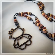 Z Jewelry Art Garre - El Yapımı Etnik Otantik Bohem Kadın Kedi Kolye