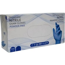 Disposable Pudrasız Nitril Eldiven Çok Amaçlı Tek Kullanımlık Mavi Renk