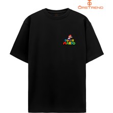 Ors Trend Super Mario Baskılı Oversize Tişört