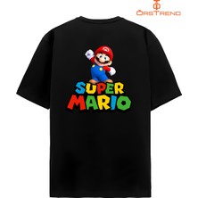 Ors Trend Super Mario Baskılı Oversize Tişört