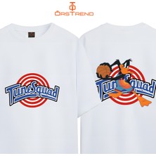 Ors Trend Space Jam Daffy Duck Baskılı Oversize Tişört