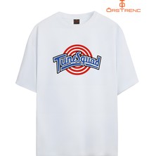 Ors Trend Space Jam Daffy Duck Baskılı Oversize Tişört