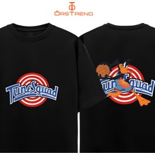 Ors Trend Space Jam Daffy Duck Baskılı Oversize Tişört