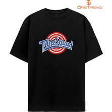 Ors Trend Space Jam Daffy Duck Baskılı Oversize Tişört
