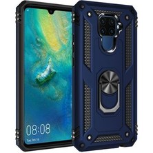 Techno Guru Huawei Mate 30 Lite Çift Katmanlı ve Yüzüklü Tam Koruma Vega Premium Kılıf