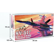 Hasegawa 16 65716 1/72 Ölçek, Sv-51 ? Nora Type (Macross Zero), Macross-Robotech Tv Serisi, Bilim Kurgu Plastik Model Kiti