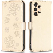 Bdt Shop Samsung Galaxy M23 5g Yonca Çiçek Cüzdan Çok Renkli Pu Için Flip Case (Yurt Dışından)