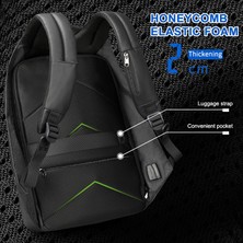 Tushuangjue Siyah Tigernu T-B3599 USB Mochilas Su Geçirmez Açık Seyahat Sırt Çantaları Mochilas Para Hombre Dizüstü Sırt Çantaları Erkek Moda Sırt Çantaları (Yurt Dışından)