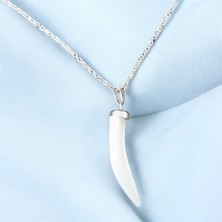 Mga Doğaltaş Sedef Fil Dişi Kolye Doğal Taş Orijinal Sertifikalı Doğal Taş Kolye