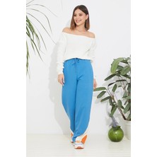 Go Veform Paça Detay Kadın Eşofman Altı Mavi ZN5037