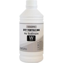 Goldpix Tortusuz Beyaz Dtf Mürekkebi No Sediment White 1 Litre