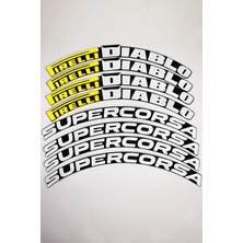 Bombtire Motosiklet ve Otomobil Lastik Yazısı Sticker Arma 8 Adet 2.5 cm (Made In Usa) Bombtire®