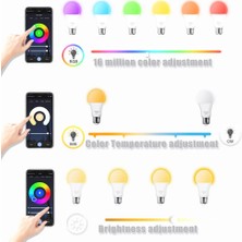 The Wlue Rgb Wifi Akıllı Ampül App Kontrol 9W E27 Duy 2700K-6500K 900 Lümen Tuya Destekli