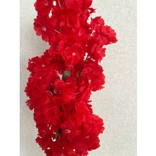 Özcan Flowers 15x20 Hasır Saksıda 70 Cm Kırmızı Bahardalı , Yapay Ağaç
