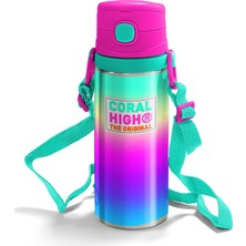 Coral High Kids Renk Geçişli Pipetli Çelik Matara 600 ml 11956