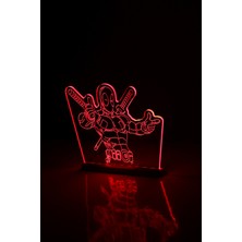 İstasyon Neon Grafik Deadpool LED Lamba / Gece Lambası Marvel / Dekoratif Aydınlatma / Işıklı Deadpool / Ambians Işığı