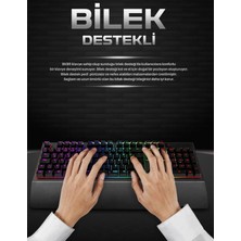 Sarftech Bilek Destekli Rgb Red Switch Türkçe Q Gaming Oyuncu Mekanik Klavye Bkb5