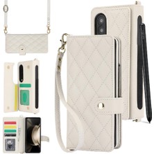 Mellow Shop Samsung Galaxy Z Fold 3 Crossbody Tarzı 5 Kart Yuvaları ile Standı (Yurt Dışından)