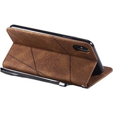 Mellow Shop IPhone Xs Max Pu Deri Kart Tutucu Kickstand Manyetik Cüzdan (Yurt Dışından)