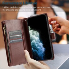 Mellow Shop Xiaomi 13 Lite Için Kılıf Folio Kapak Pu Deri Çanta Kapak Cüzdan Fermuar (Yurt Dışından)