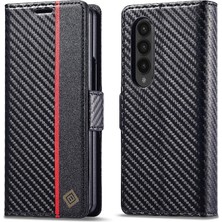 Mellow Shop Samsung Galaxy Z Için Kılıf Fold 3 Deri Folio Flip Case Tam Koruma (Yurt Dışından)