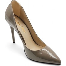 Melen Shoes Luxuria Vizon Parlak Rahat Yüksek Stiletto 10 Cm Topuklu Ayakkabı