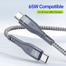 Seashell Digital 3 M Pd 65W Hızlı Şarj Usb C Usb C Kablosu Naylon Örgülü Veri Kablosu (Yurt Dışından)