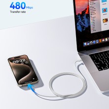 Seashell Digital 1m Usb C Usb C Şarj Kablosu Naylon Örgülü 65W Hızlı Şarj Kablosu (Yurt Dışından)