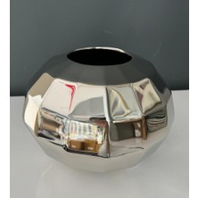 Lamedore Emery Nıckel Medıum Flower Vase 24x24x17 Cm