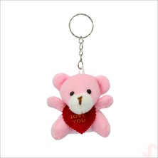 Süsle Bebek ve Parti Pelüş Ayıcık Anahtarlık Love You, 5 cm x 5 cm - Pembe
