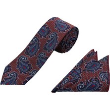 Brianze Premium Ahşap Kutulu 2'li Kravat Mendil Set