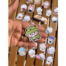 EyER Shoping Kawaii Ayı Paketli Tekli Sticker Etiket Set