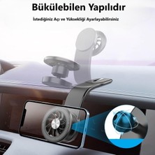 NewPole Manyetik Araç Içi Telefon Tutucu [güçlü Mıknatıslar] Titreşime Dayanıklı Magsafe ile Uyumlu Bükülen Alüminyum Kol Araç Içi Telefon Tutucu iPhone 15 14 13 12 11 Pro Max/plus Serileri Uyumlu