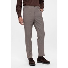 Antioch Bej Beli Lastikli Regular Fit Erkek Pantolon