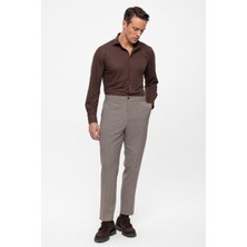 Antioch Bej Beli Lastikli Regular Fit Erkek Pantolon