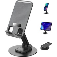 NewPole Telefon Standı 360 Dönebilen Masa Üstü Katlanabilir Tutucu Ayarlanabilir Yükseklik ve Açı Cep Telefonu Standı iPhone 15 14 13 11 Pro Max x Plus iPad Galaxy S24 S23 A14 A34 Için Standı