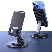 NewPole Telefon Standı 360 Dönebilen Masa Üstü Katlanabilir Tutucu Ayarlanabilir Yükseklik ve Açı Cep Telefonu Standı iPhone 15 14 13 11 Pro Max x Plus iPad Galaxy S24 S23 A14 A34 Için Standı