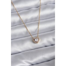 Çarşı Point 316l Çelik Zincir Gold Renk Charm Kadın Kolye