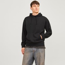 Jack & Jones Erkek Kapüsonlu Düz Renk Sweatshirt - Charge