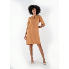 Alexander Gardi  Düğmeli Hakim Yaka Comfort Elbise (B24-384 00)