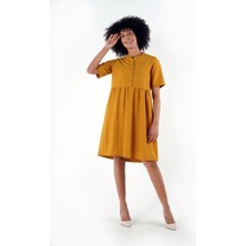 Alexander Gardi  Düğmeli Hakim Yaka Comfort Elbise (B24-384 00)