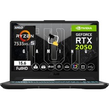 Asus Tuf Gamıng A15 Amd Ryzen 5 7535HS 16GB Ddr5 Ram 512GB SSD RTX2050-144Hz W11P 15.6" Fhd Taşınabilir Bilgisayar  FA506NF-HN004+SNERTECHÇANTA