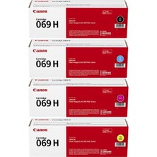 Canon CRG-069H Orjinal Toner 4'lü Set - Tüm Renkler Toner Takımı