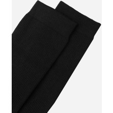 Mısırlı Unisex Merino Yünü Kışlık Tekli Siyah Sıkılaştırıcı Çorap   M Comp S