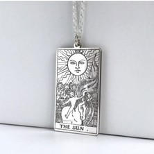 Redstone Store Gümüş 925 Ayar Gümüş Tarot Güneş Kolye 925 Ayar