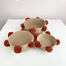 Bon Chic Baby Bebek Çocuk Kırmızı Organik Organizer Sepet