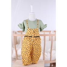 Baby Hola Puantiyeli Askılı Tulum Bluz Kız Bebek Çocuk Yazlık Takım 831