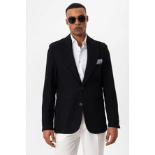 Antioch Siyah Torba Cepli Astarsız Erkek Blazer Ceket